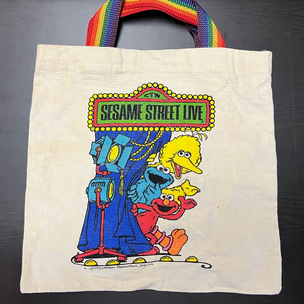 Vintage Sesame Street Live Small Tote Bag 1980s-1990s
